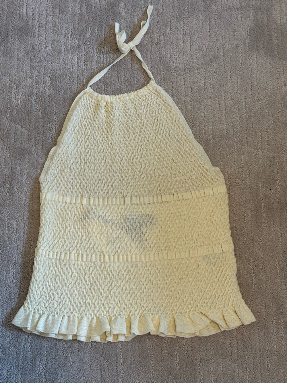Brand New W/ Tags Beige Zara Open Back Halter Top Size Large